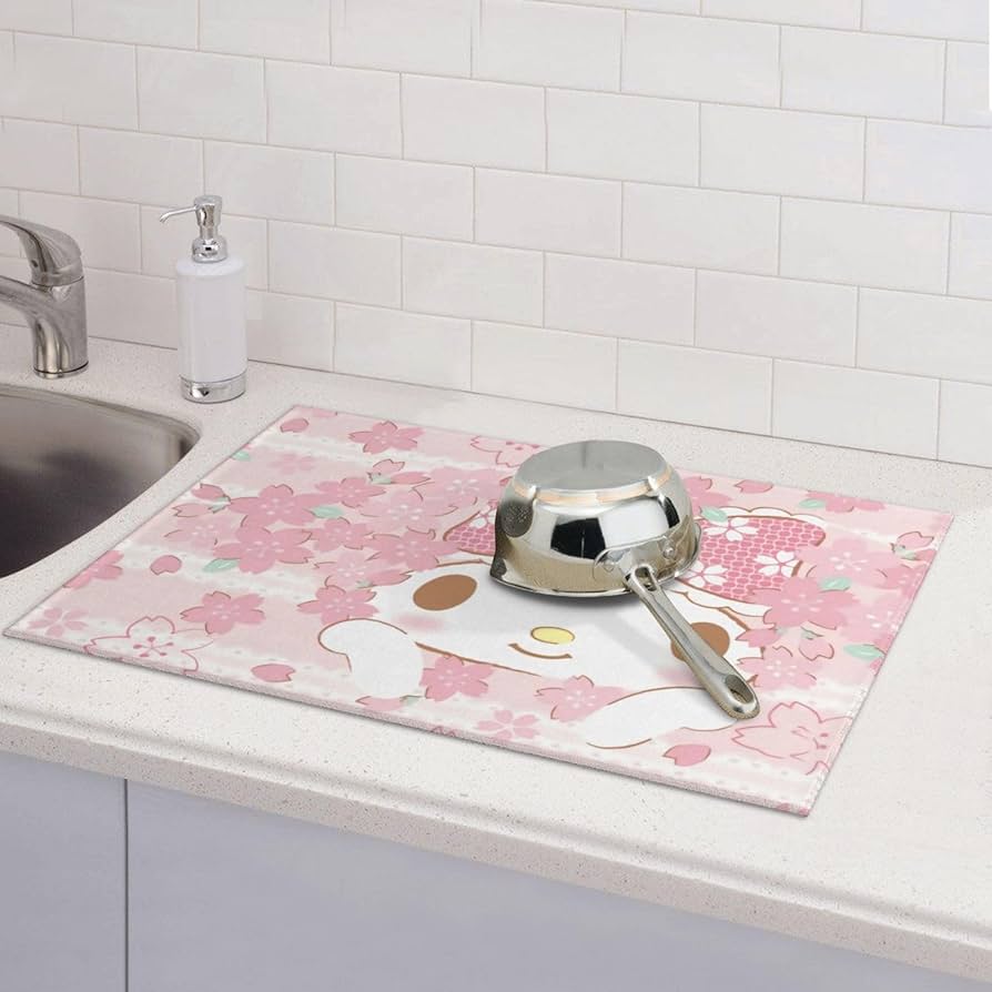 Amazon.co.jp: マイメロディ 水切りマット 吸水マット キッチン 水切り