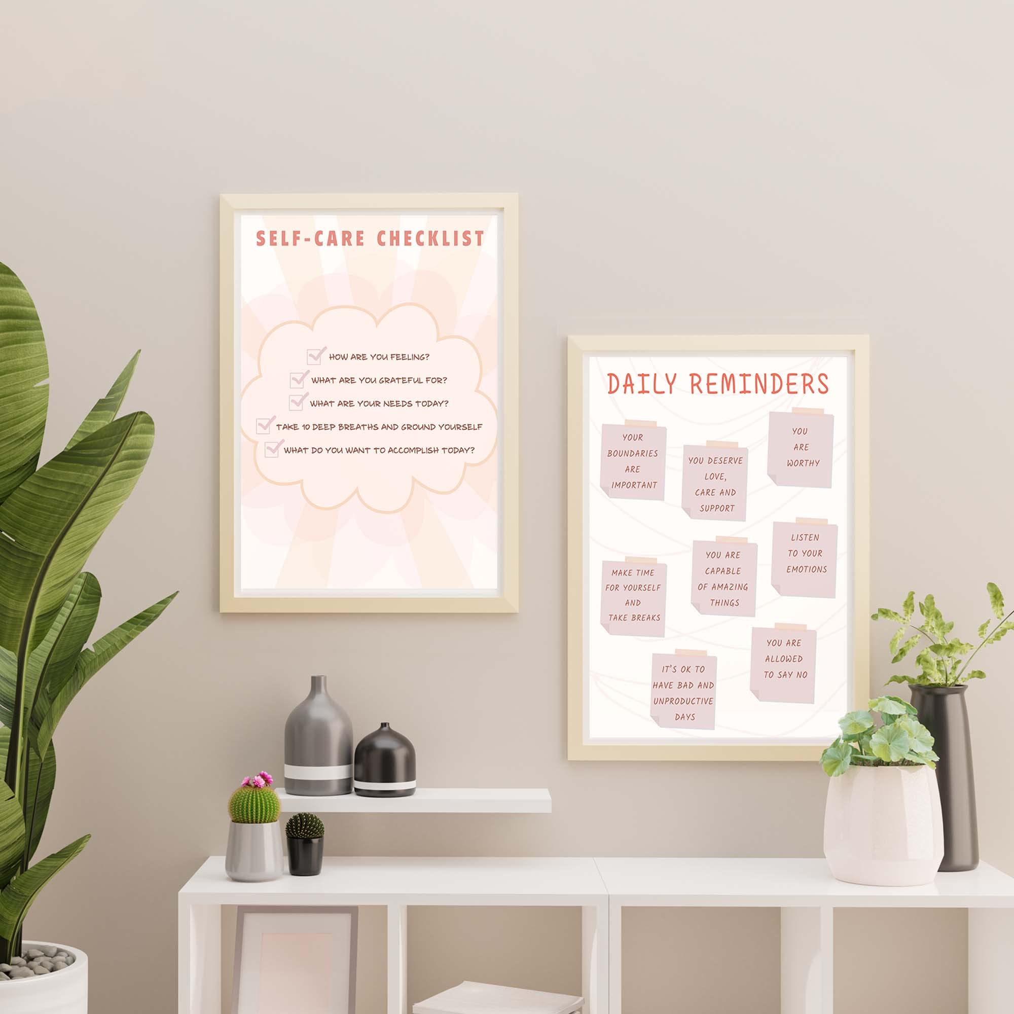 Framed Inspirational Quotes Psychology Office Decor Mental Health Wall ...