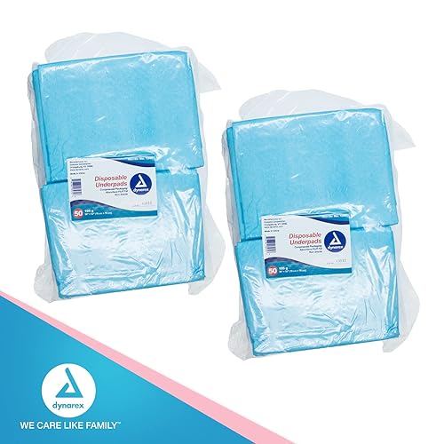 Miniatura 6 de Dynarex Almohadillas desechables para incontinencia de grado médico para proteger muebles, 30 x 30 pulgadas (3.70 oz), con polímero, 1 caja de 100