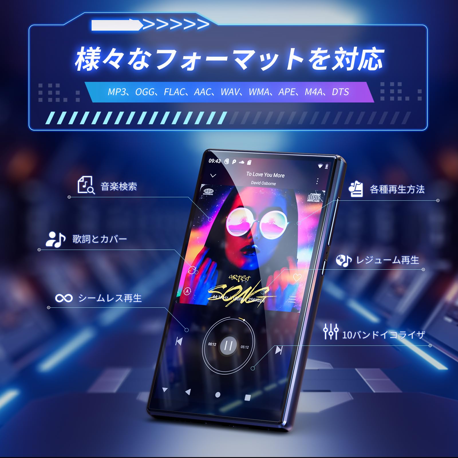 Amazon.co.jp: MECHEN 5インチ MP3プレーヤー 128GB TFカード付き