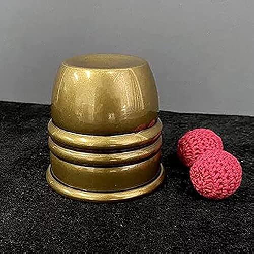 Miniatura 3 de ZQION Super Chop Cup (BrassAged) Magic Tricks Ball Appear Vanish Magia Magician Close Up Street Illusions Gimmicks Mentalism Props