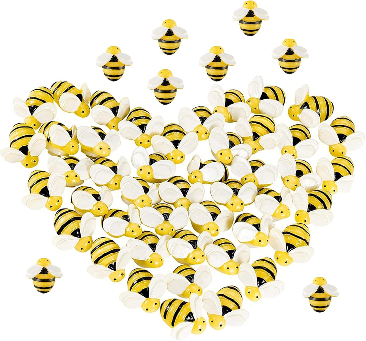 30 Pieces Bee Resin Thumbtacks Push Pins with Box Drawing Pins Thumb