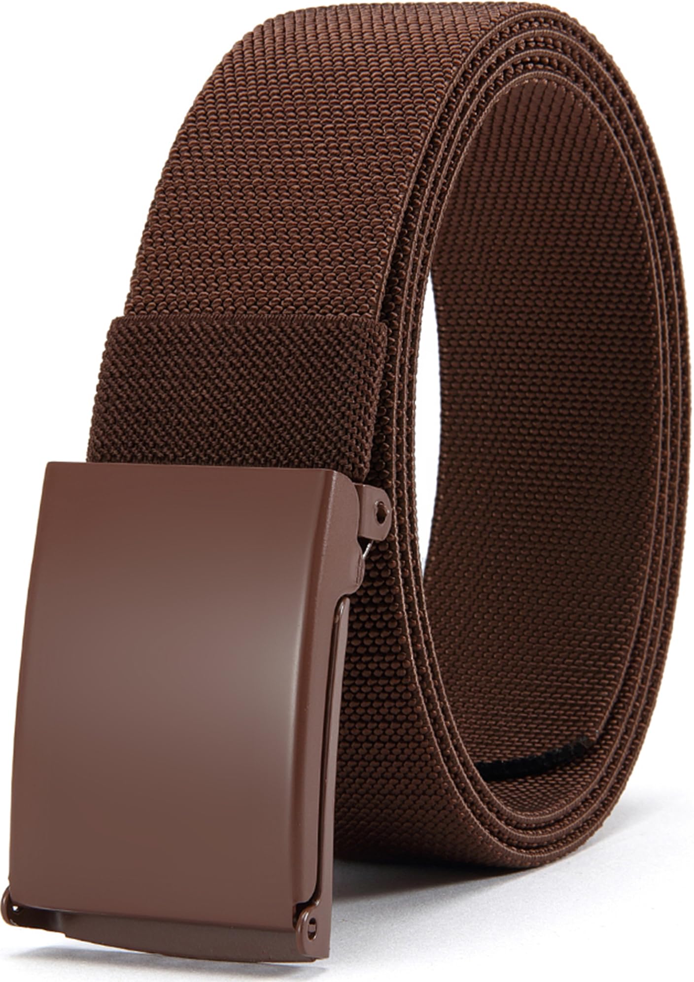 DOOPAI Canvas Web Belt with Stretch Flexibility Elastic Belt Fit Top Military Buckle - Adjustable Cut to Fit