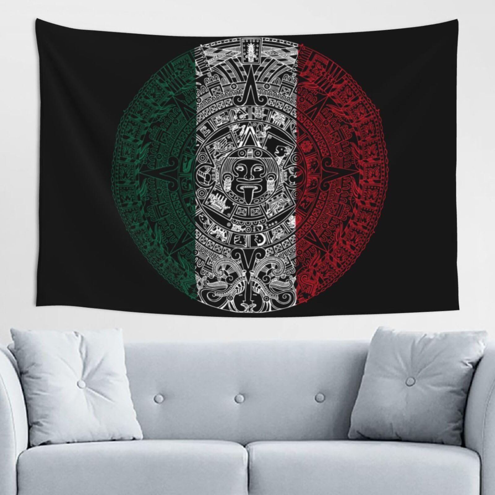 Tapestry 60x40 Inch Funny Mexico Aztec Calendar Art Tapestry Wall Hanging For Bedroom Living Room Dorm Room Home Decor