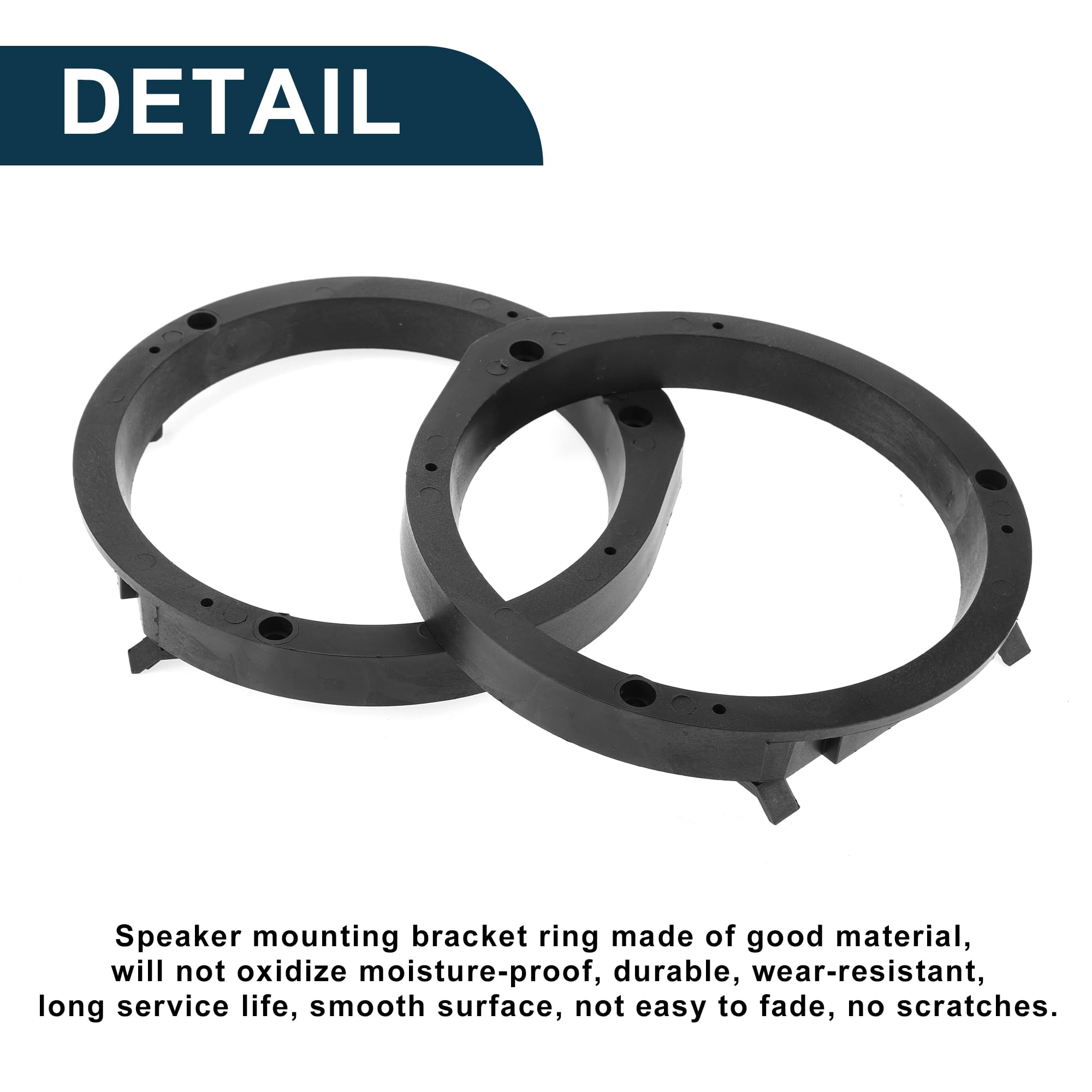 Anillo Espaciador De Altavoz Adaptador De Altavoz Tweeter Para Honda Accord 2008-2012 Impermeable Negro 2 pc
