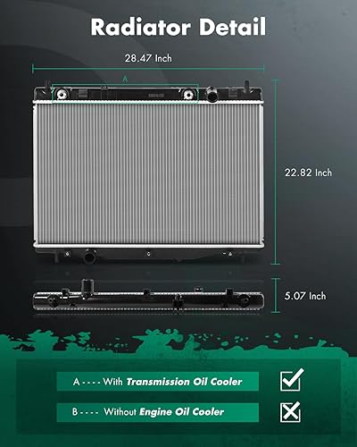 Miniatura 286 de SCITOO Radiador 2990 para Honda 2008-2012 para Accord 2.4L 2012-2015 para Honda para Crosstour 2.4L