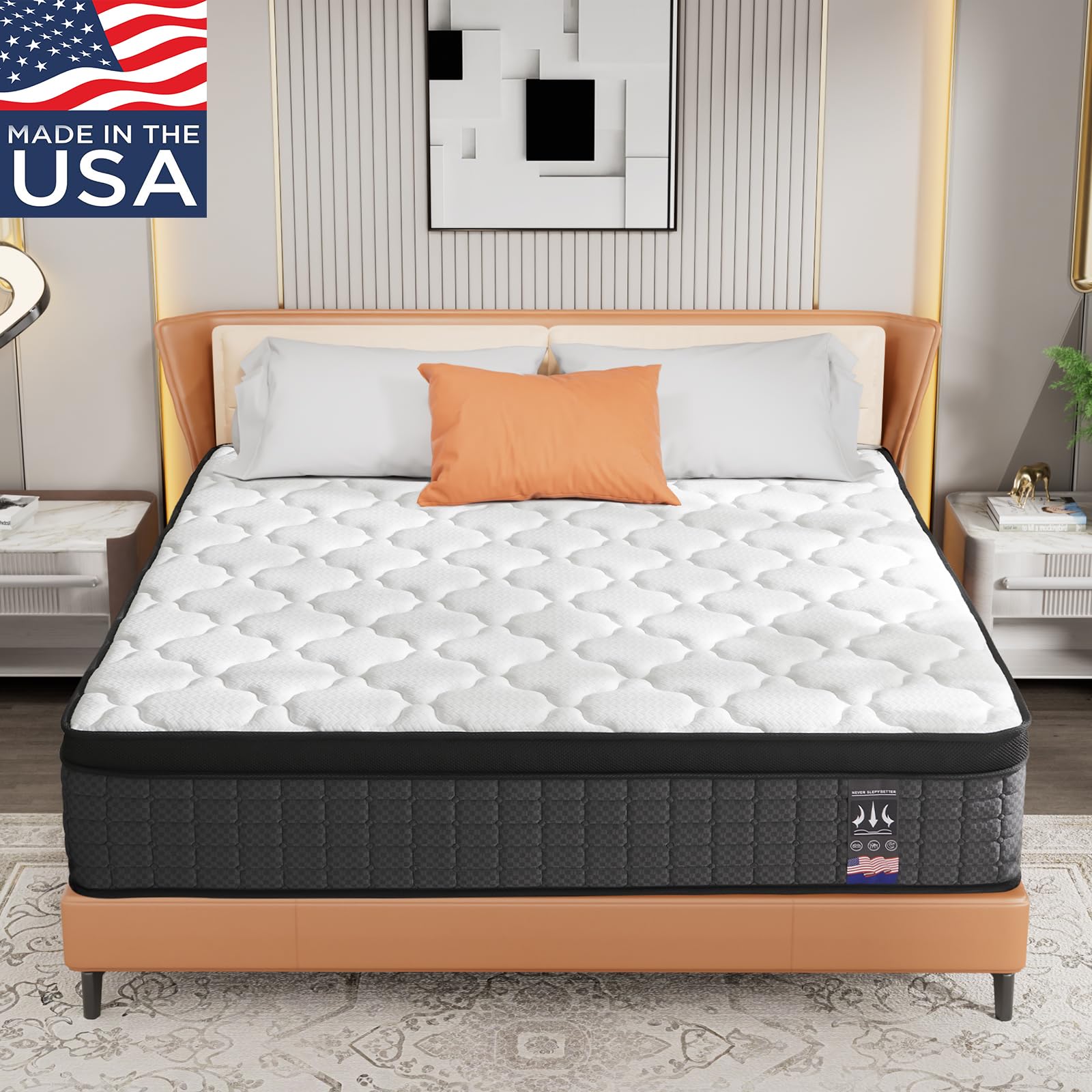 King Size Mattress 14 Inch, Medium Firm Colchones King Size Bed in a Box