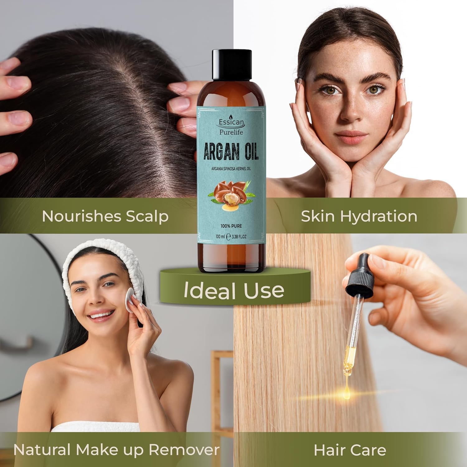 Essican Purelife Pure Argan Oil for Hair & Skin 100ml - Image 4