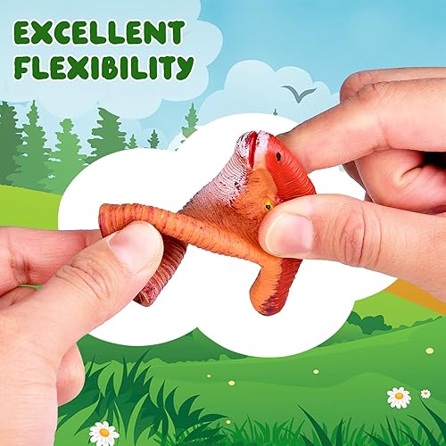 Miniatura 3 de Fun Little Toys 10 marionetas de dedo con cabeza de dinosaurio, la mejor opción para recuerdos de fiesta, rellenos de calcetines, rellenos de piñata