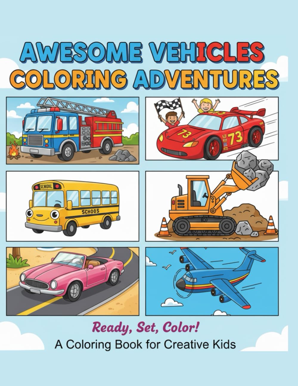 Awesome Vehicles Coloring Adventures