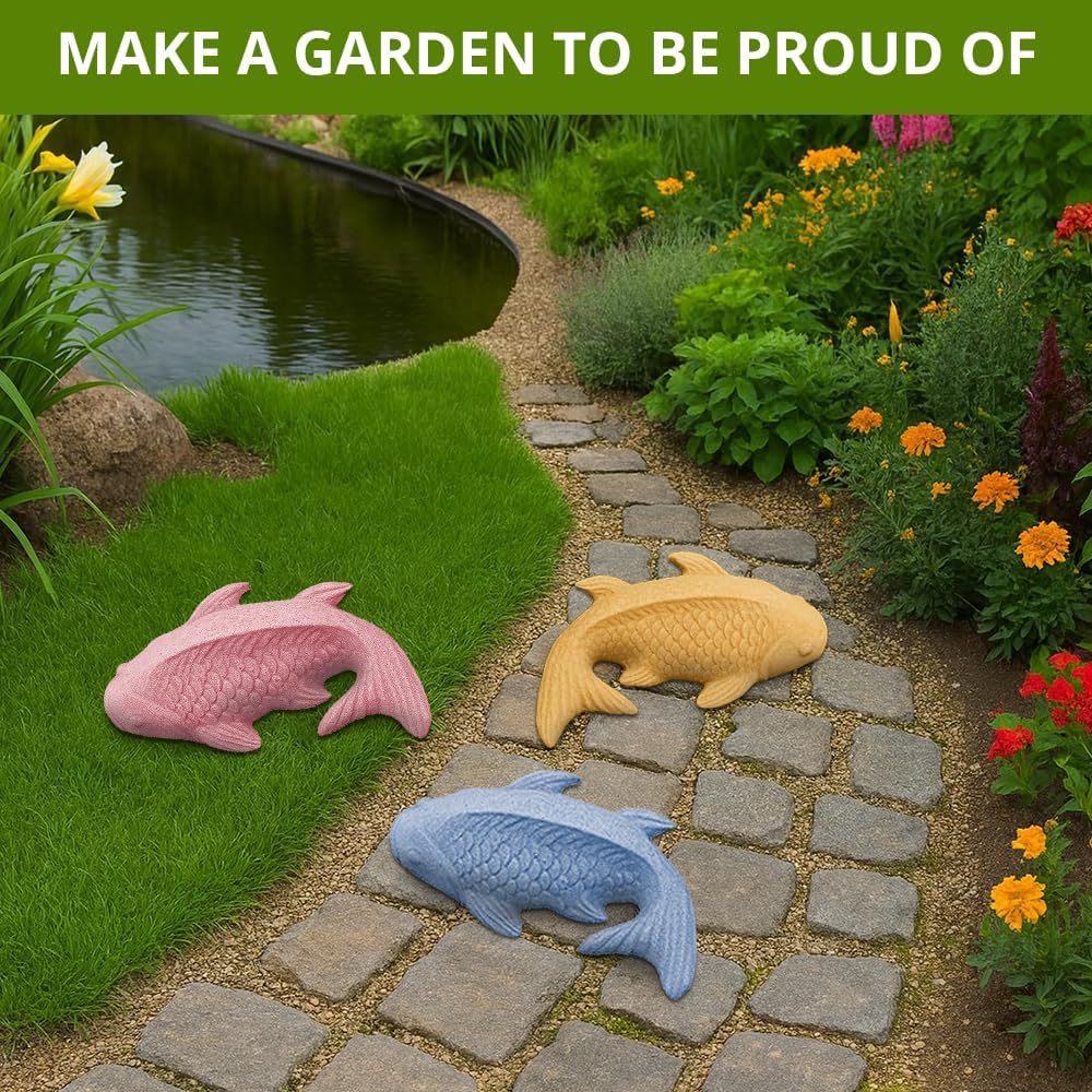3D Cement Mold Fish Plastic ABS 2mm - Plastic Molds for Concrete - Aquarium Mold - Cement Molds for Concrete Animals Reusable