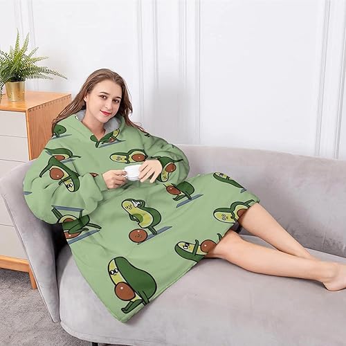 Miniatura 4 de Touchbetter Wearable Oversized Blanket,Sherpa Blanket Hoodie with Super Pockets,Super Warm Fuzzy Pullover for Women & Men