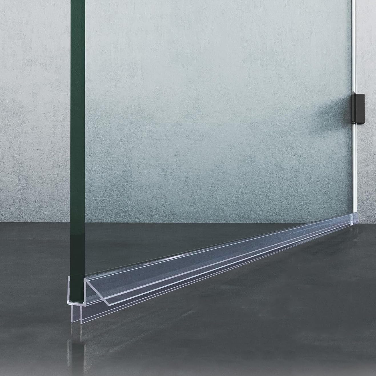 2-Pack Frameless Shower Door Bottom Seal 1/4 Inch Glass (39 in x 2), Glass Shower Door Seal Strip Bottom,Weather Stripping Sweep Leak Water Guard