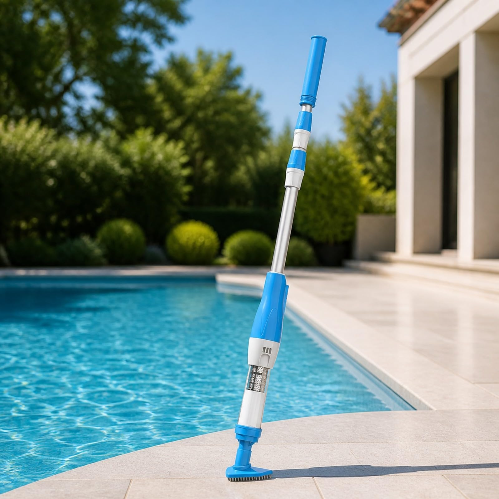Aspiratore Manuale Impermeabile IPX8 | Aspiratore per Piscina a Batteria, Subacqueo, Idromassaggio, 296