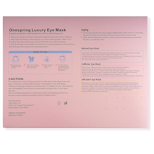 Miniatura 18 de Almohadillas de gel para ojos (24 pares) – Parches debajo de los ojos para ojos hinchados, arrugas, ojeras, geles de colágeno natural para ojos