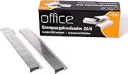 Grampo Galvanizado 26/6 Caixa c/5000 unidades Jandaia Office