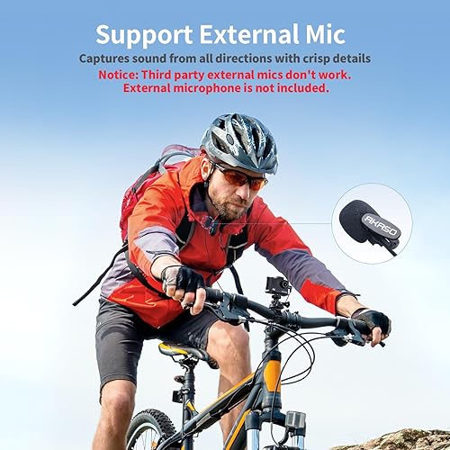 Miniatura 6 de AKASO Cámara de acción EK7000 4K30FPS de 20 MP + tarjeta de memoria Kingston de lona microSDXC de 64 GB (paquete)