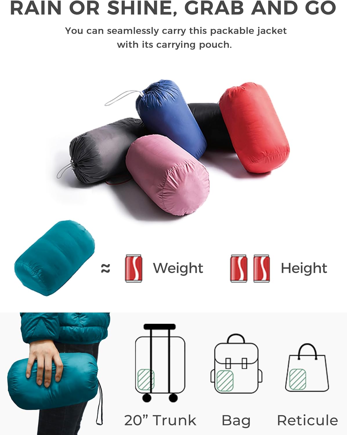 Wantdo Women's Hooded Packable Ultra Light Weight Short Down Jacket - Image 4