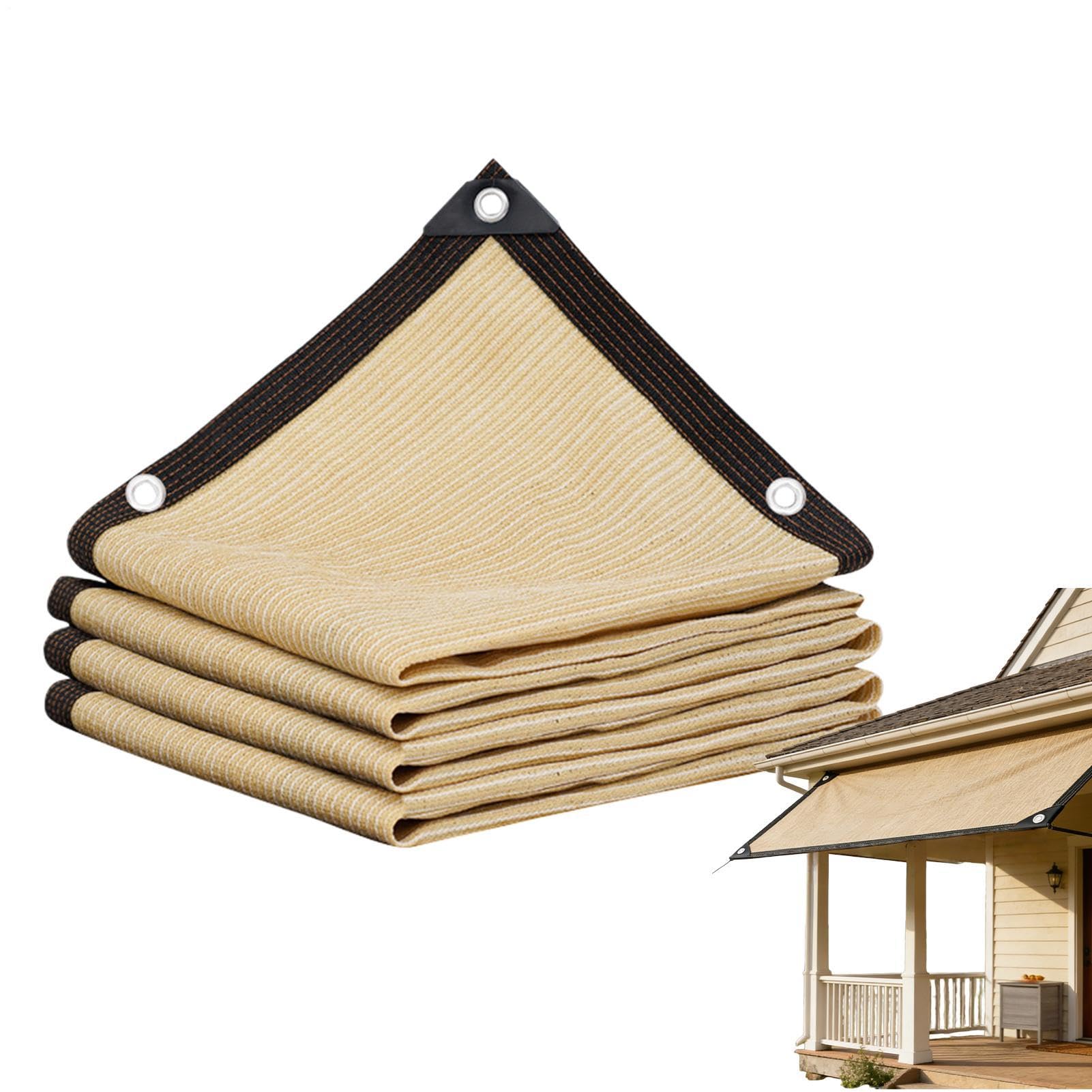 Ombrê Canvas - HDPE Material, Heavy Duty Wind Resistant Patio Canopy | Backyard Shade Sail Sun Canopy Anti-UV Sun Canopy Outdoor Privacy Screen for Yard Porch Playground CA