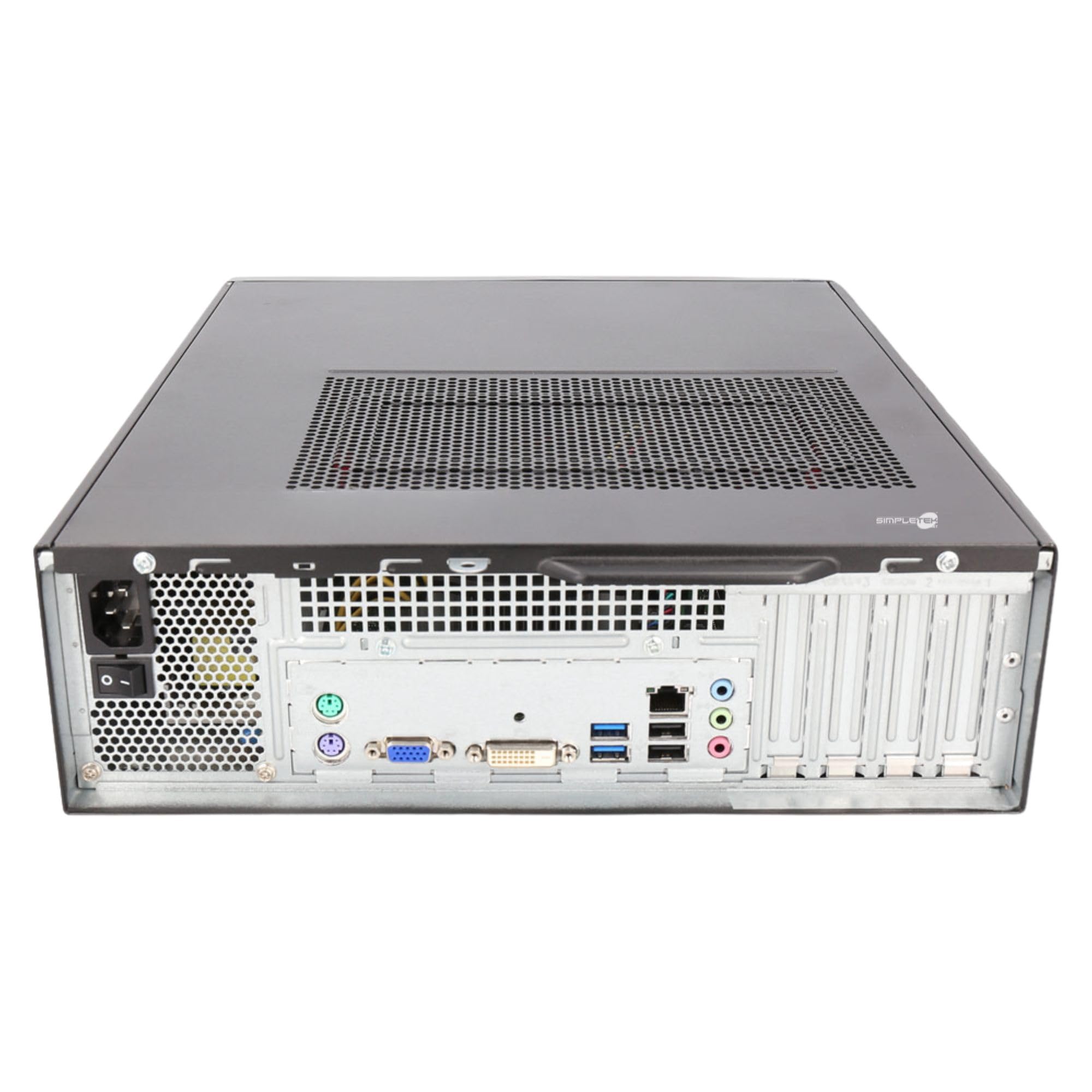 SIMPLETEK - Computer Fisso SFF | i3 16GB RAM 2TB SSD | Windows 11 Pro | USB VGA DVI PS/2 | No Unità Ottica (Ricondizionato)