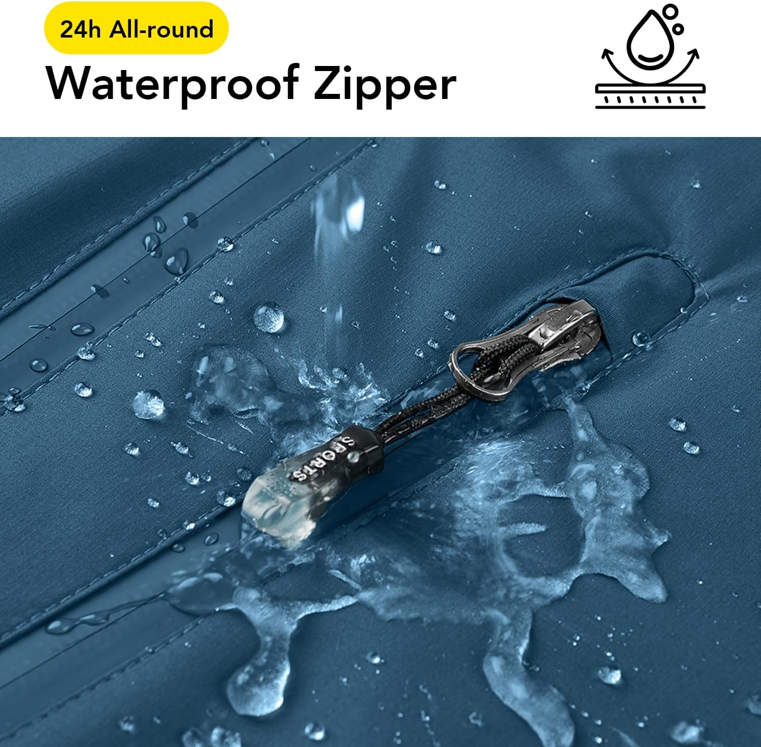 FARVALUE Women's Rain Jacket Waterproof Lightweight Packable Raincoat with Hood Outdoor Active Windbreaker - Image 5