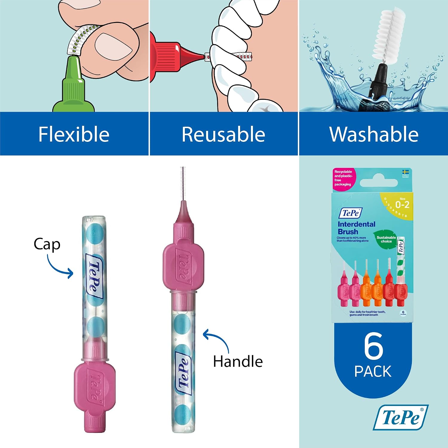 TePe® Interdental Brush Original ISO 0-2