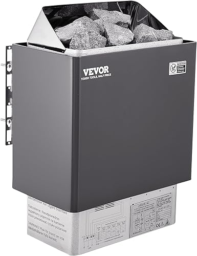 Miniatura 12 de VEVOR Calentador de sauna, estufa eléctrica de sauna de 9KW 220V, calentador de sauna de baño de vapor con controlador digital externo, temporizador