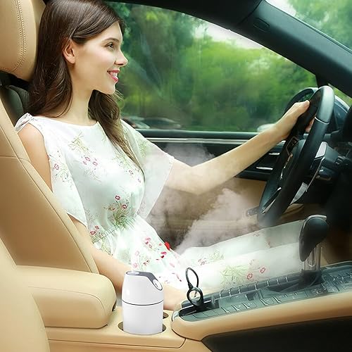 Miniatura 2 de HandFun Mini Humidificador - Humidificador Operado con Batería 480ml Inalámbrico Portátil Pequeño Humidificador USB Recargable de Escritorio