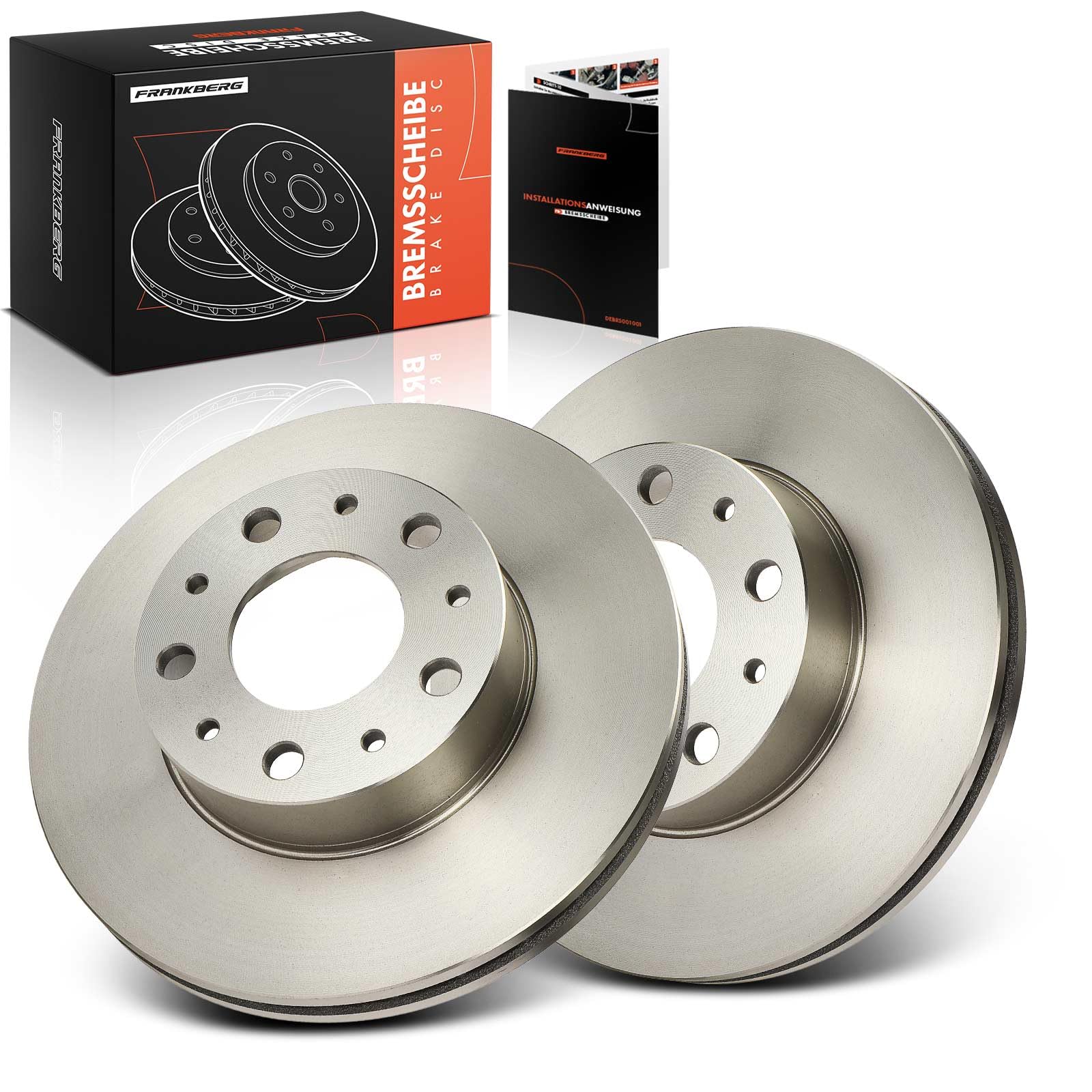 Frankberg 2 dischi freno anteriori ventilati ⌀280mm 1612435280 | Compatibile con: Ducato Van 250, Scatola di collegamento, Autobus saltatore, Ducato pianale/telaio 250 290