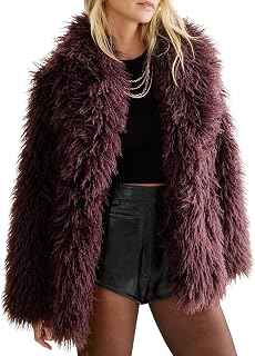 YimoonWomens Faux Fur Coat Winter Lahore, Karachi - Pakistan