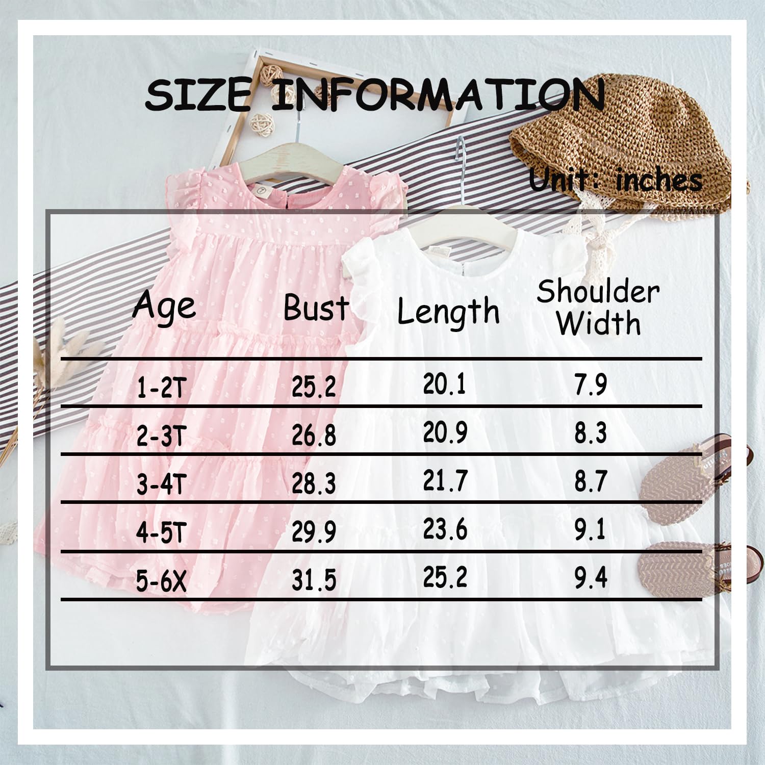 Vestido de fiesta plisado con volantes para niñas pequeñas, sin mangas, diseño de lunares suizos, talla 1-6T, Vestido de gasa rosa con lunares suizos, 12-24 meses