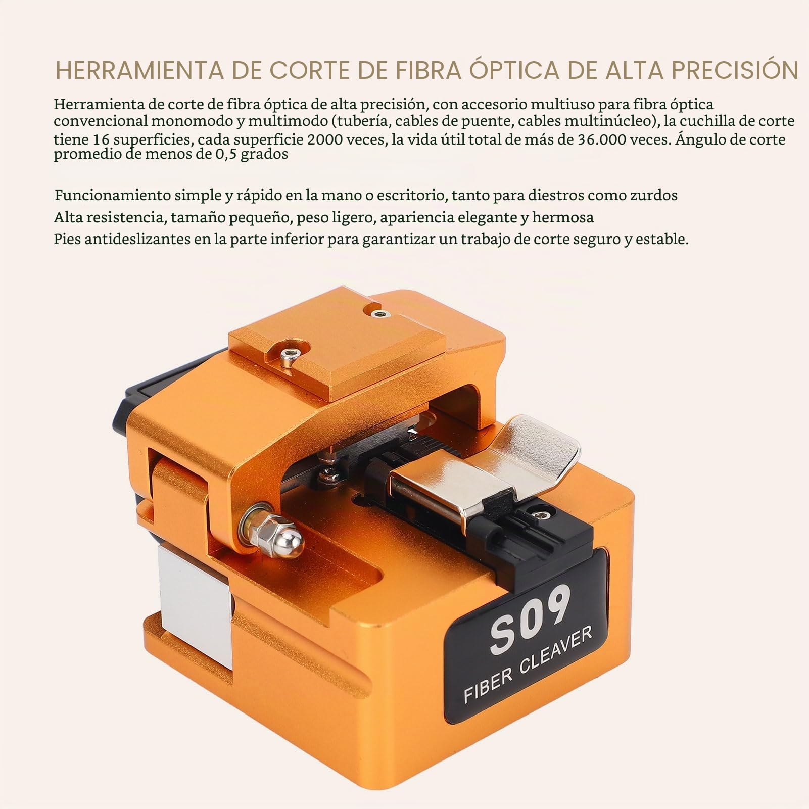 Herramienta Cortadora de Alta Fibra óptica para Profesionales con Construcción y Diseño Fácil de Usar