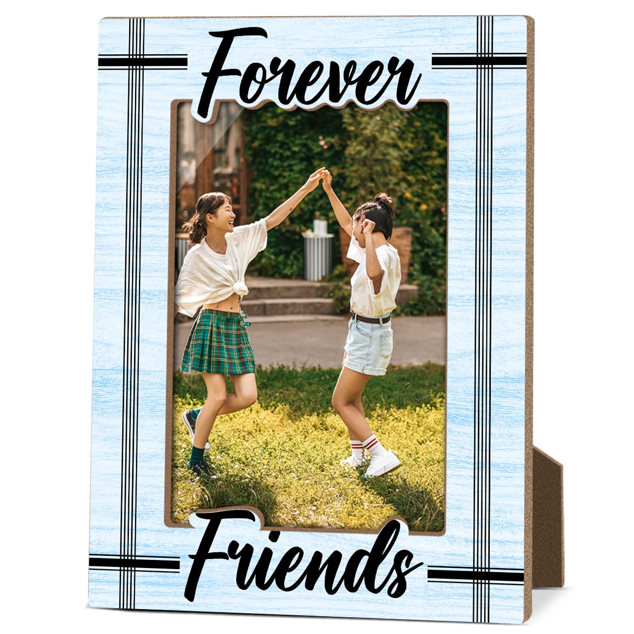 Cadre photo cadeau d'anniversaire et Noël Forever Friends souvenir en bois