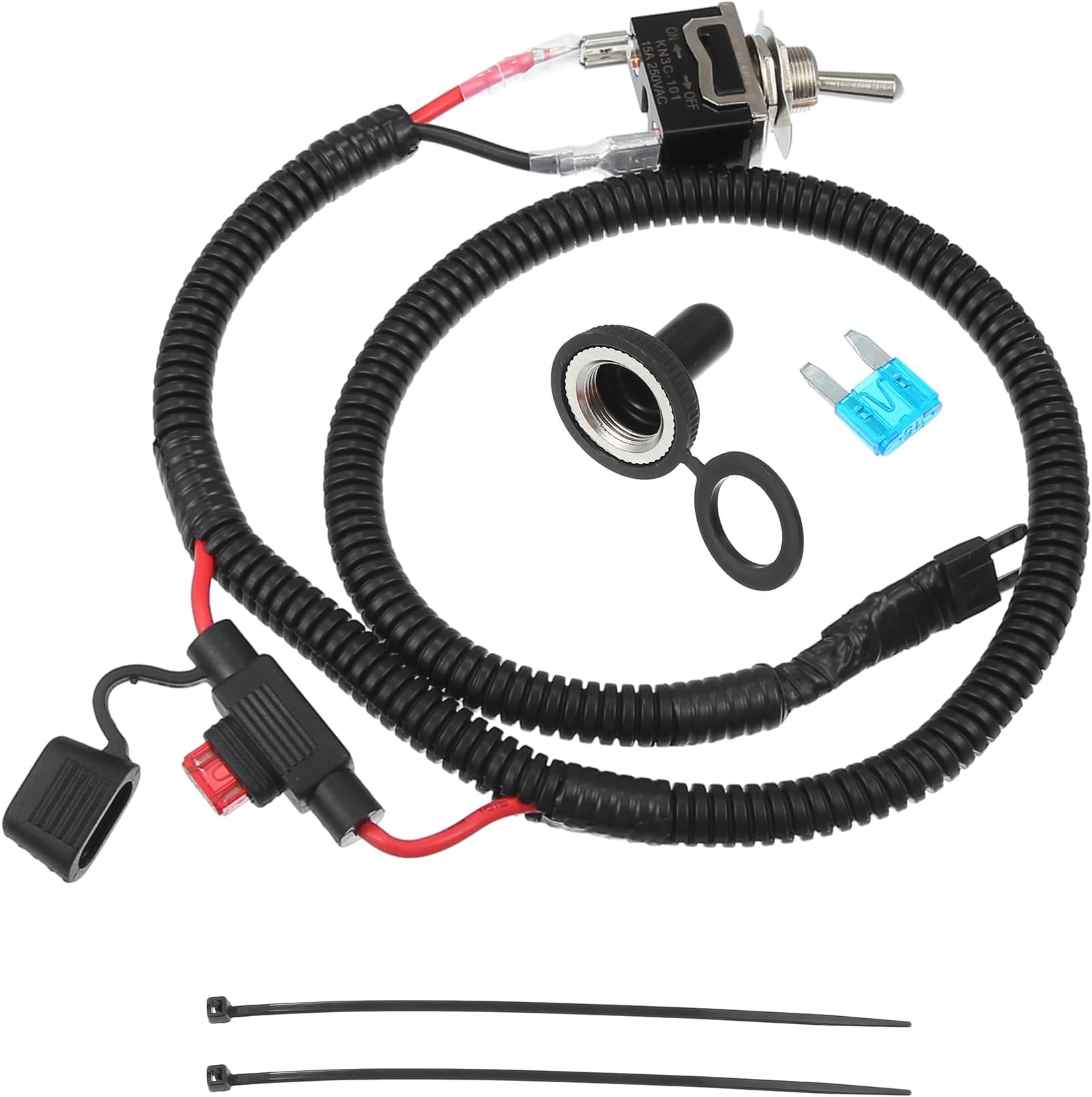 uxcell 1 Set 71.7cm 28.23" Universal Automotive Switched Fuse Bypass Kit