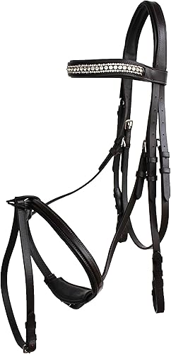 Miniatura 2 de Cob English Brown All-Purpose Trail Leather Bridle Reins 805EB07BR-C