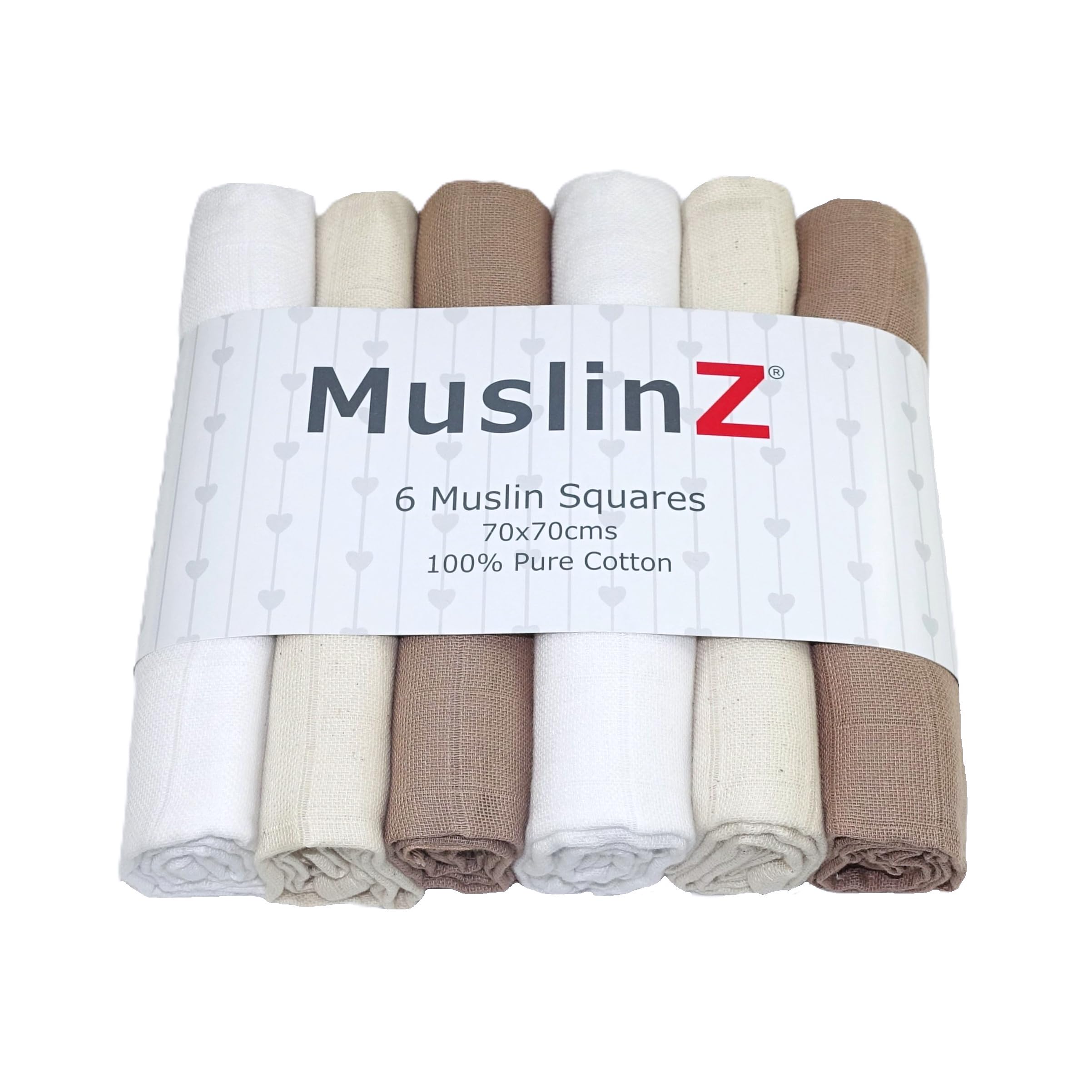 Bavoirs carrés en mousseline 70 x 70 cm MuslinZ pour calmer les irritations et bavouilles de bébé