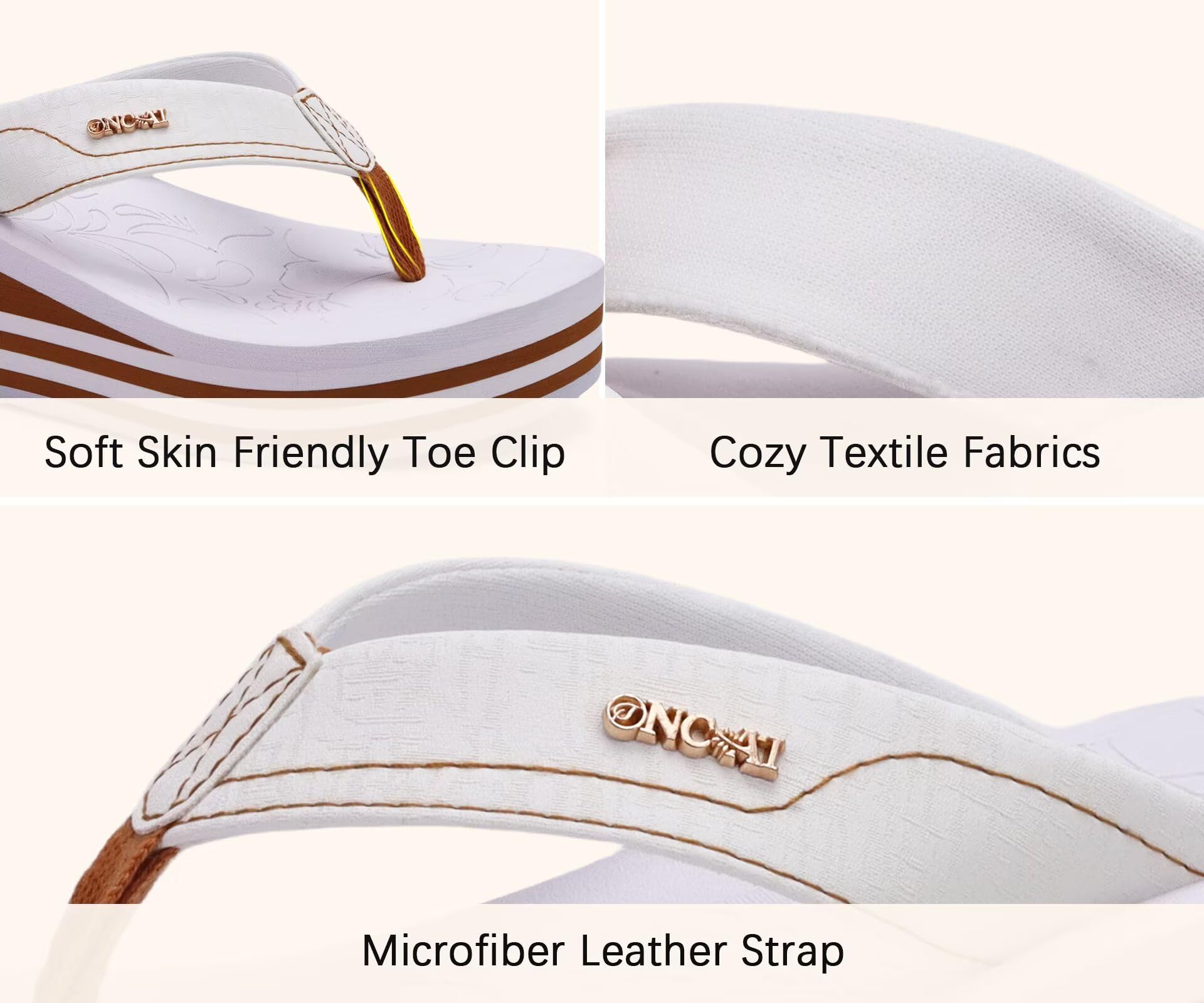 ONCAI Sandalias de Plataforma Mujer Chanclas con Tacón de Cuña Sandalias de Verano con Suela de Goma Cómoda para Caminar al Aire Libre