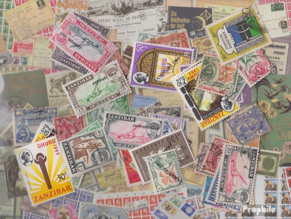 Prophila Collection zanzibar 50 various stamps (Stamps for collectors)