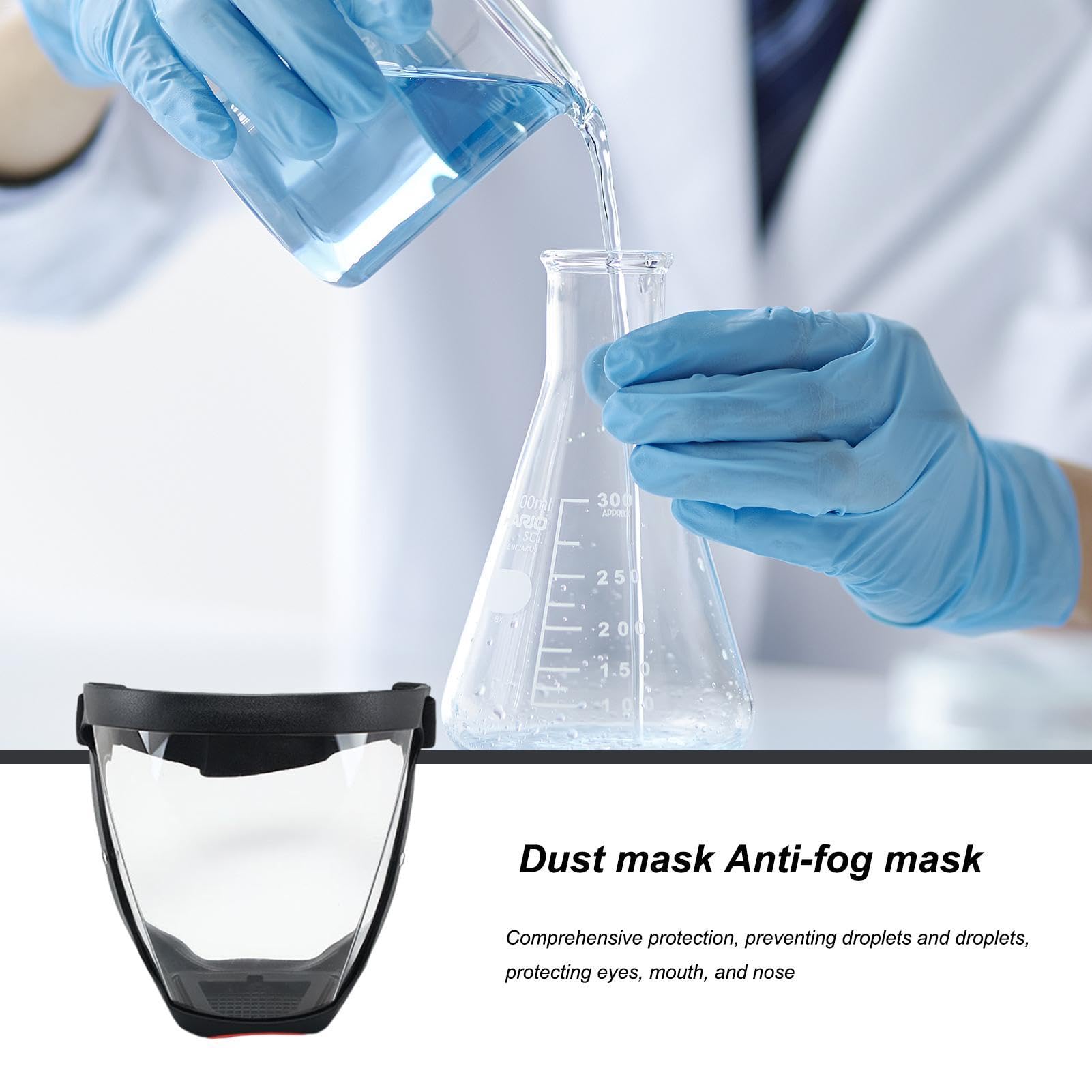 Maschera Antipolvere A Pieno Facciale, Visiera Protettiva Regolabile Trasparente, Anti Appannamento, Maschera Protettiva Viso Da Giardiniere, Copertura Per Il Viso Per Colpire L'erbas Per Adulti