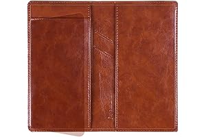 Personalized Leather Checkbook Cover with Register Holder