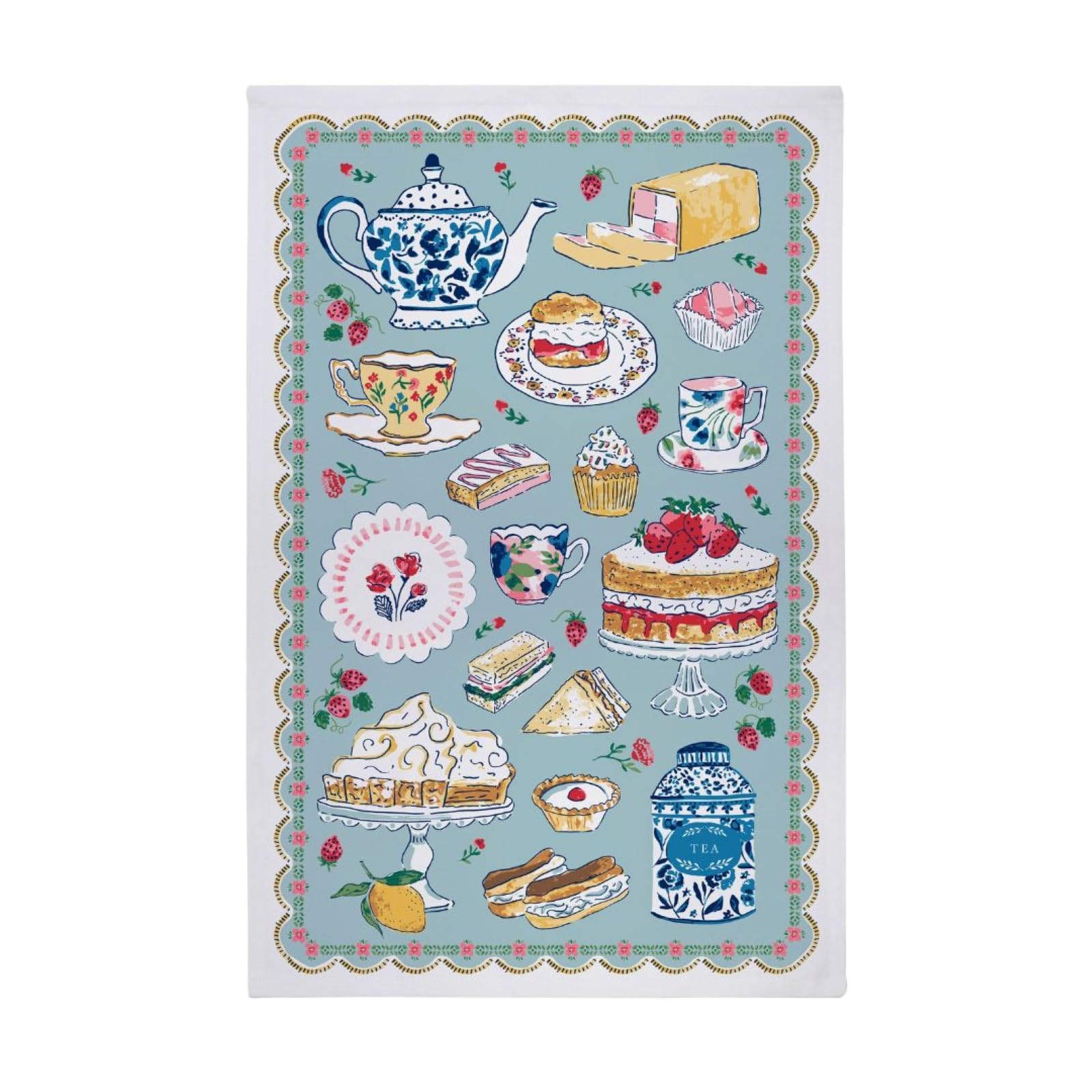 Ulster Weavers Multi Cake Tea Towels (74 X 48Cm), 100% Cotton, Kitchen Towel/Cloth, Dish Cloths, Afternoon Tea Theme, British Tea Towel, Tea Towels For Kitchen Cotton