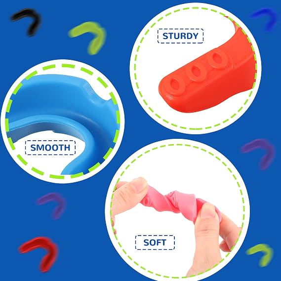 30 Pack Youth Mouth Guard Sports Mouthguard Soft Football Teeth Protector Mouthpiece Sports Supplies Athletic Mouth Protection for Football Basketball Boxing Kids Adults, 14 Colors