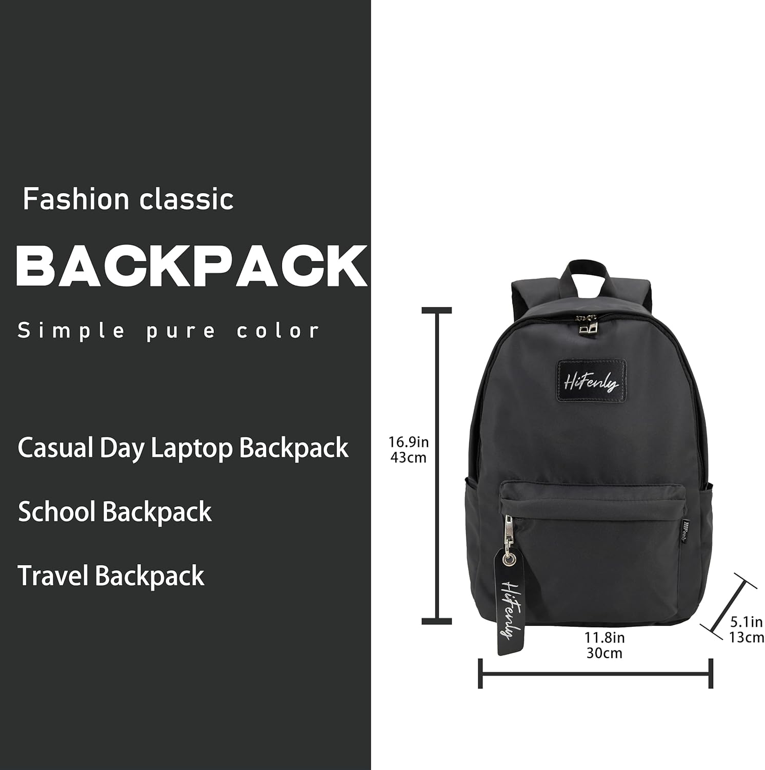 backpack with two side pockets