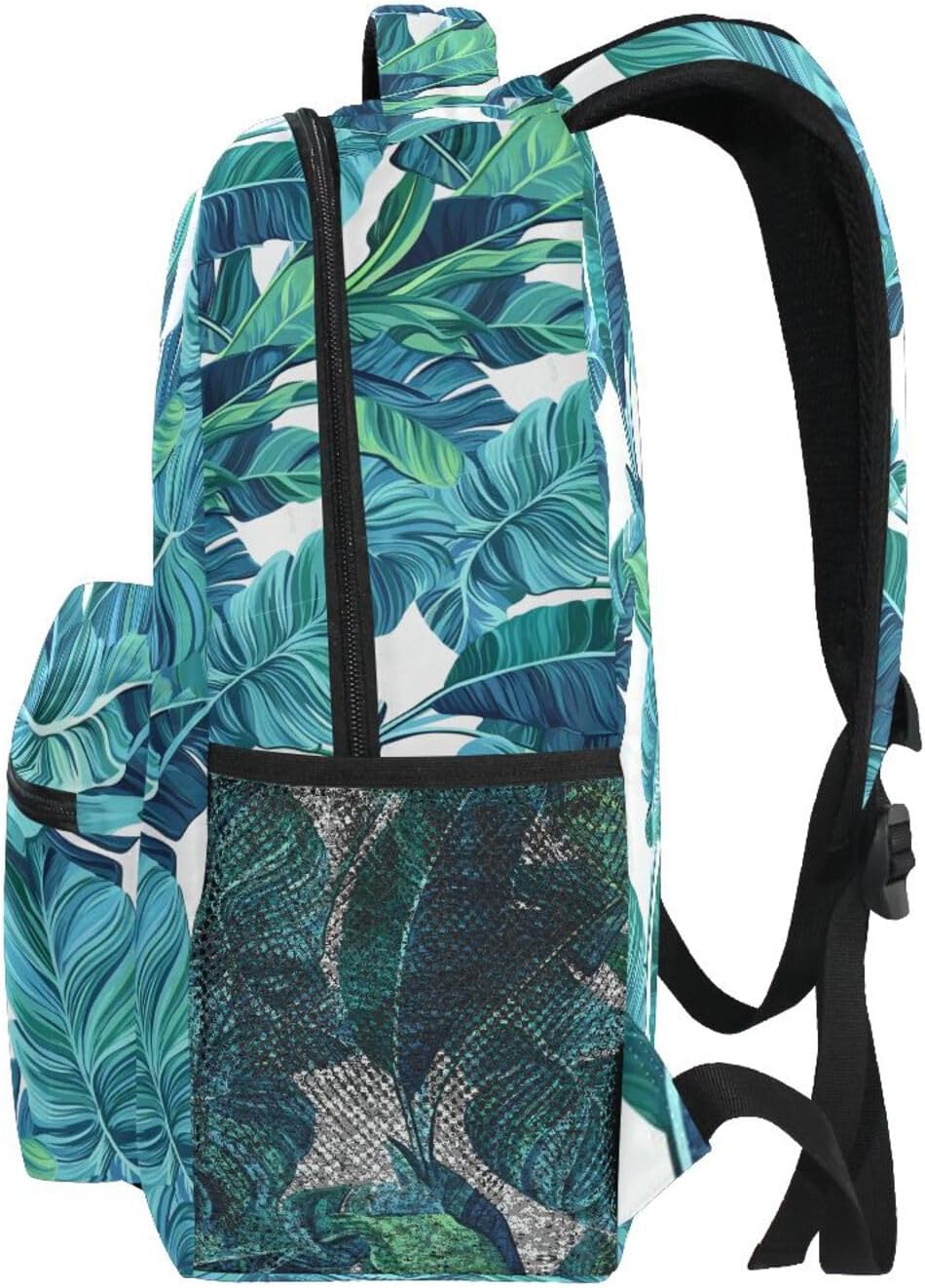 Wamika Tropical Leaves Backpacks for Kids Women Men, Palm Tree Green Computer Laptop Backpack, Casual Book Bag Travel Sports Camping Daypack