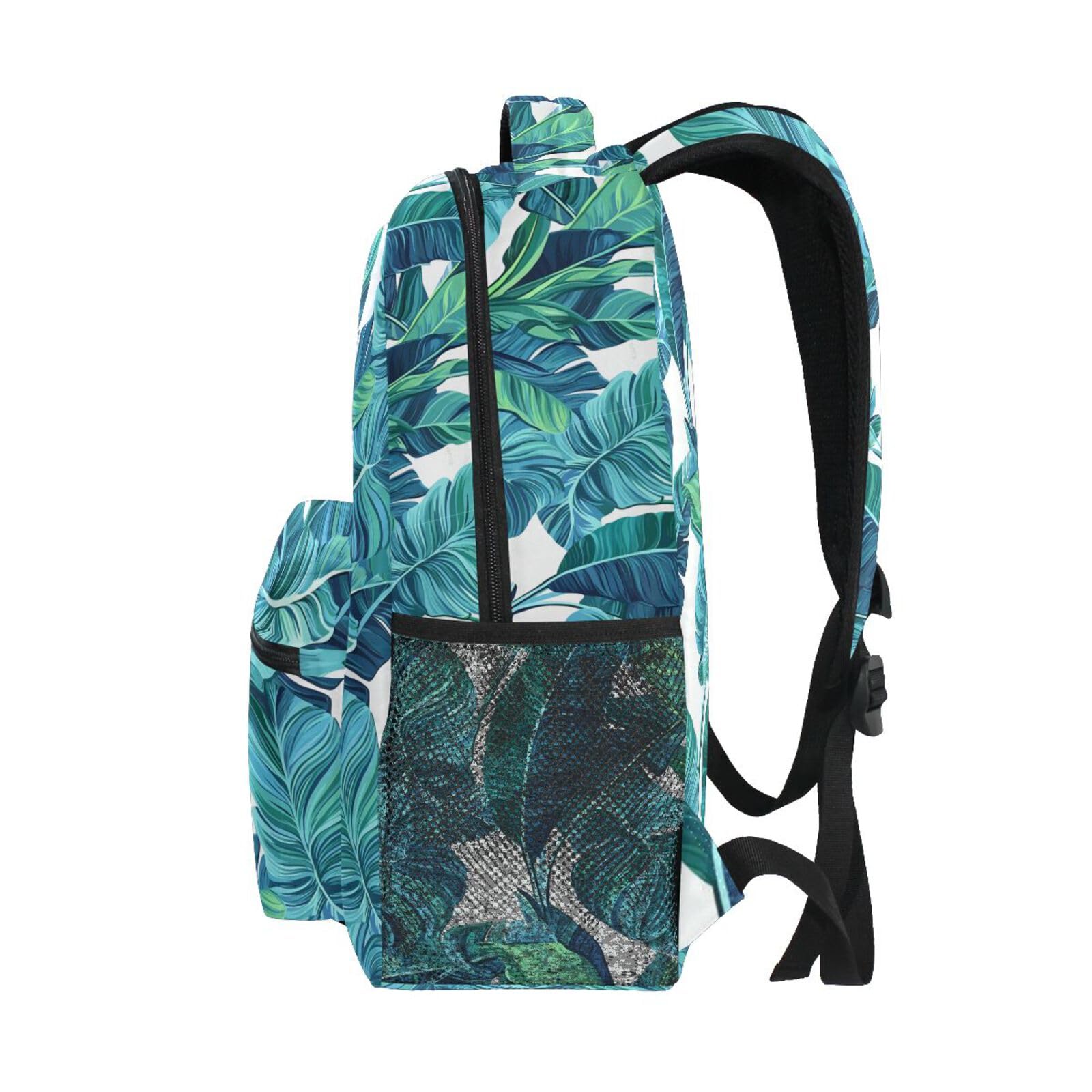 Amazon.com: Wamika Tropical Leaves Backpacks for Kids Women Men