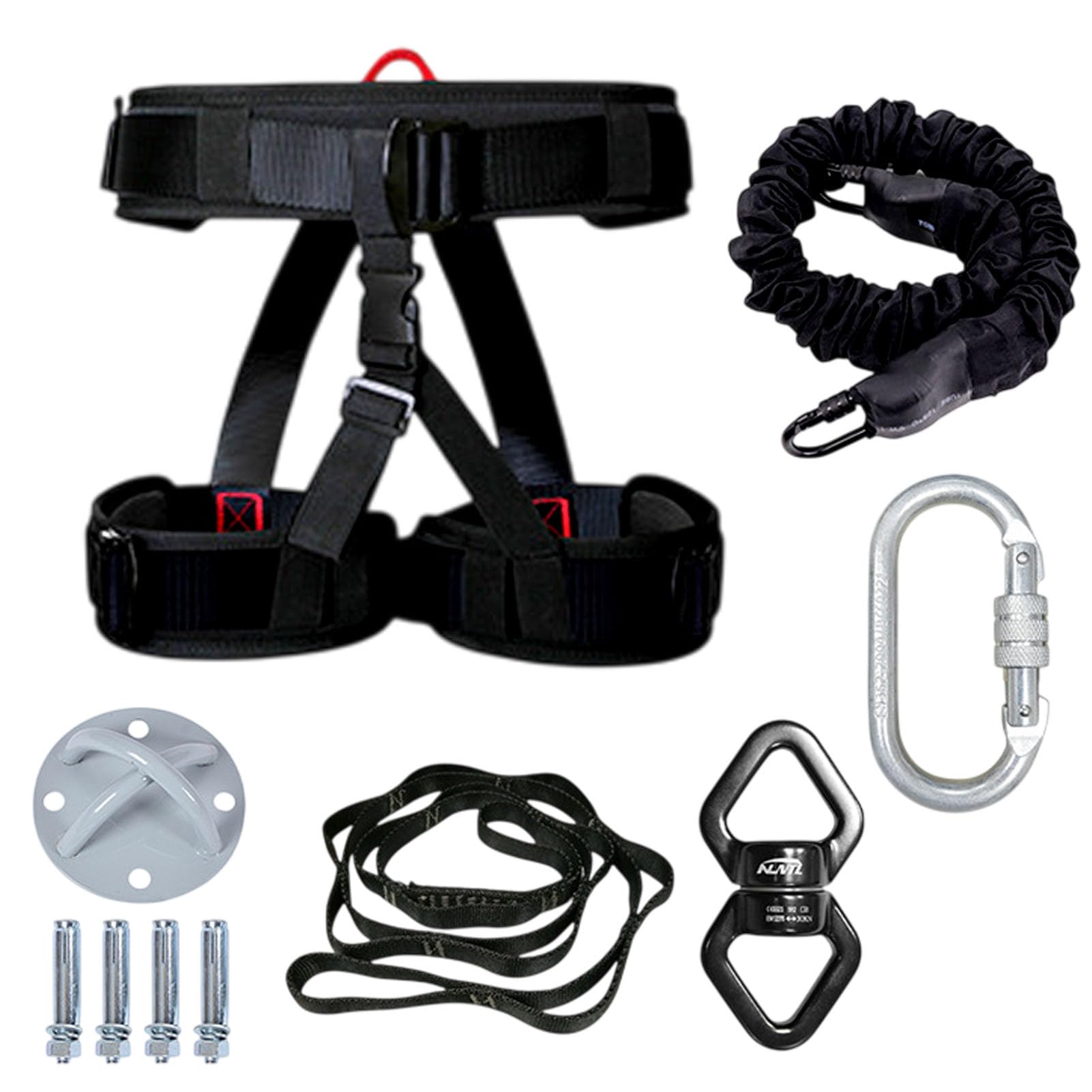 Vttui Bungee Fitness Set, Resistance Band Set, Heavy Duty Aerial Yoga Resistance Rope, for Home Gym Training & Fitness, Indoor Bungee Jumping Harness(Size:70kg)