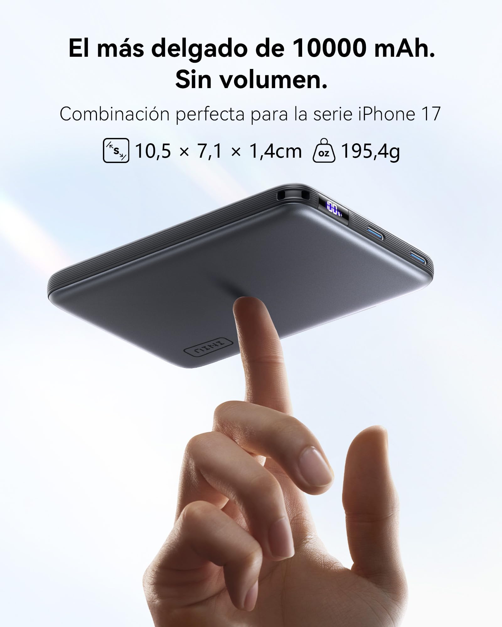 INIU para MagSafe Qi2.2 25W Power Bank, Ultrafino 10000mAh Bateria Portatil | Carga Rápida por Cable de 45W, Magnética Certificada Qi2 Original, LED Display, Inalámbrica Bateria para Serie iPhone 17-12