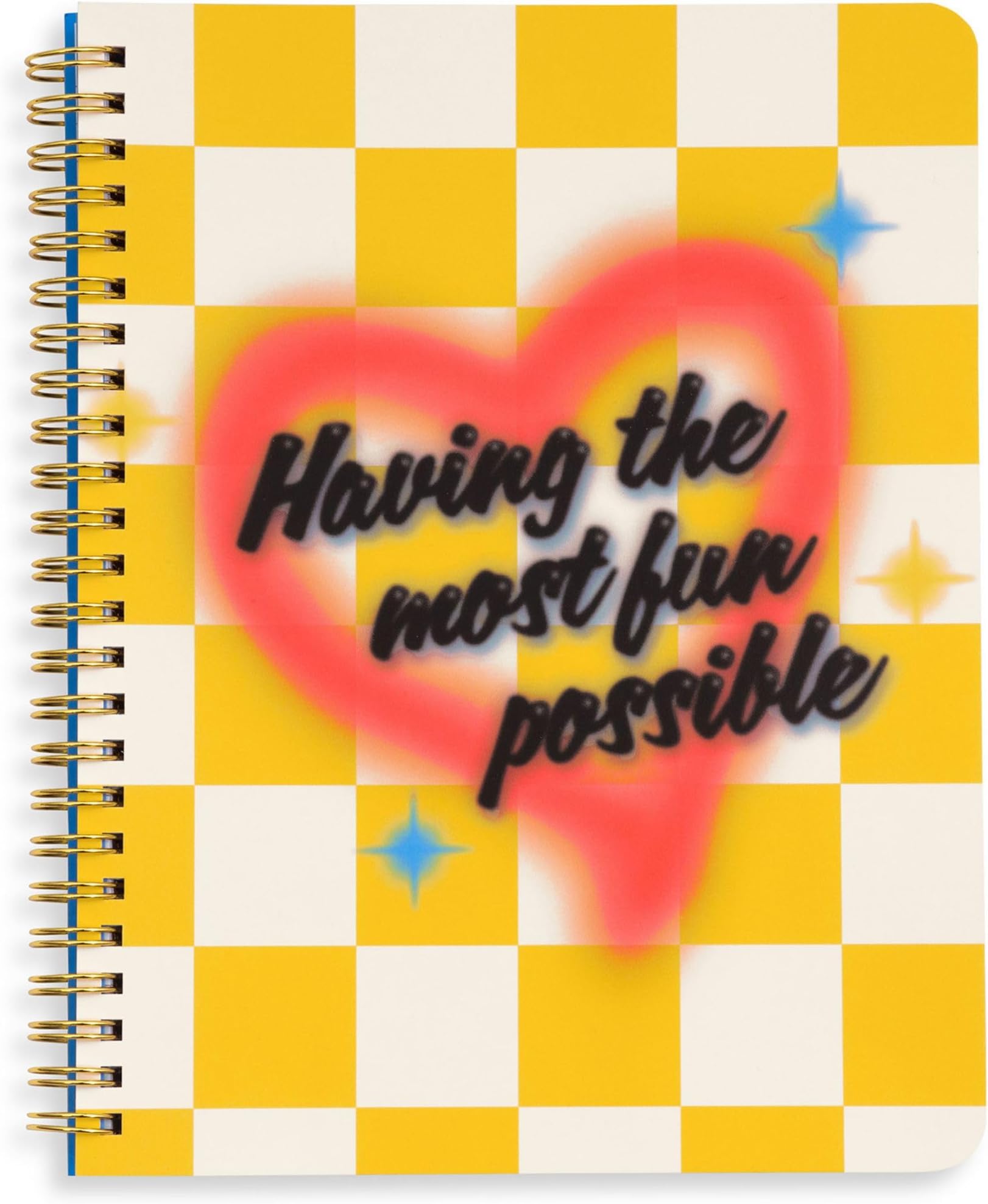 ban.doRough Draft Mini Spiral Notebook with Saying, 8.5" x 6.75" with Pockets and 160 Lined Pages, Most Fun Possible