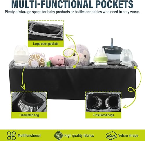 Miniatura 3 de Bolsa organizadora de cochecito doble para cochecito Bob Baby Jogger City Mini GT2 Jeep, accesorios universales para cochecito con soporte para