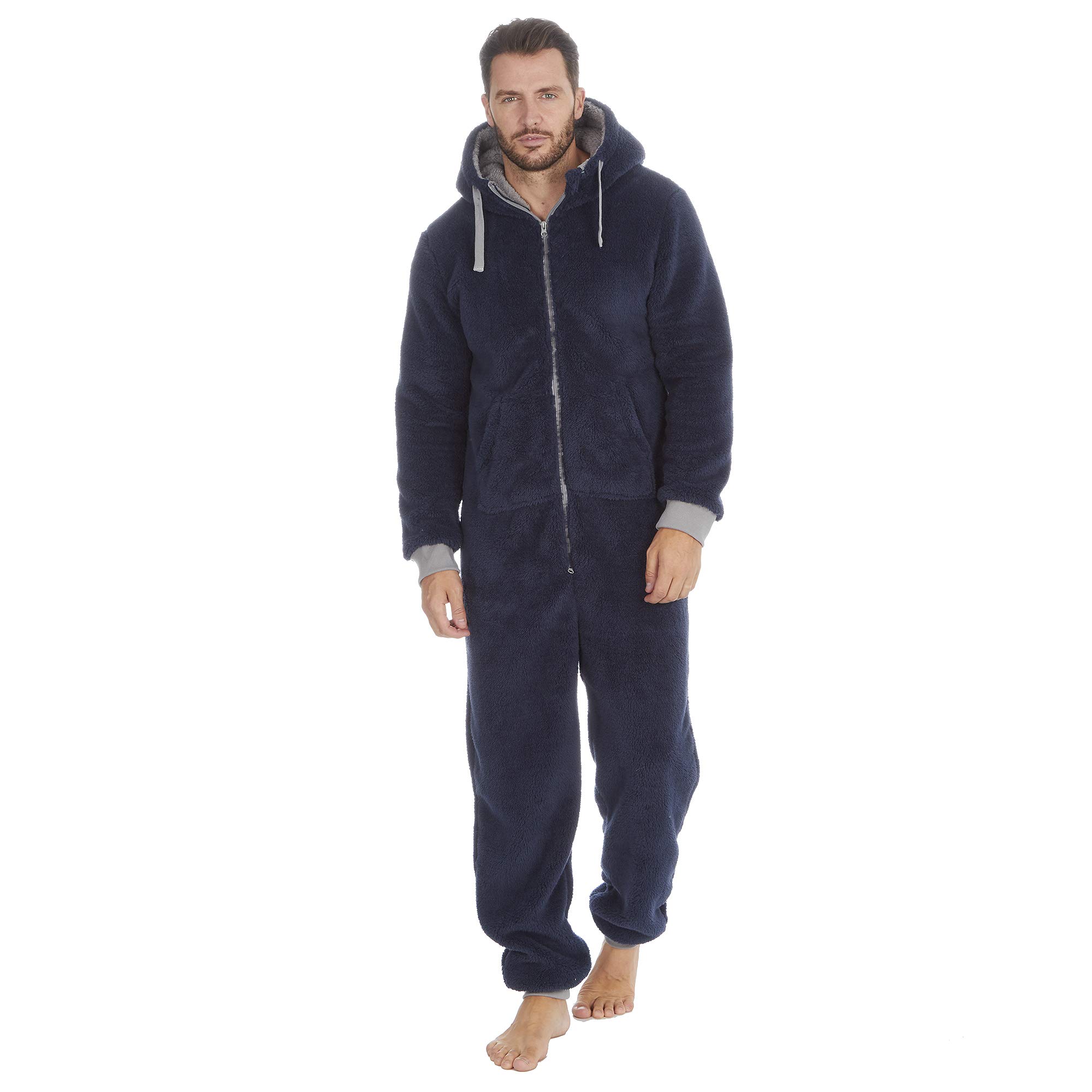 Onezee Men's Navy / Stc Stores Snuggle Fleece Hooded Winter All In One (M/L, )